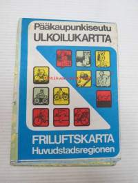 Pääkaupunkiseutu Ulkoilukartta 1982 Friluftskarta huvudstadsregionen