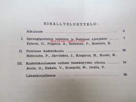 Haapaniemestä Santahaminaan -suppea esitys kadettikoulun vaiheista