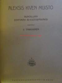 Aleksis Kiven muisto - runoilijan syntymän 85-vuotispäiväksi