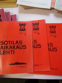 Sotilas aikakauslehti 1949-1979 vuosien lehtiä 125 kappaletta - katso kuvista tarkemmin