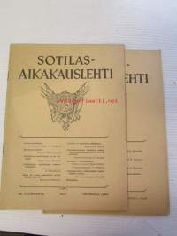 Sotilas aikakauslehti 1949-1979 vuosien lehtiä 125 kappaletta - katso kuvista tarkemmin