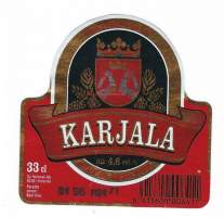 Karjala Olut 33 cl -  olutetiketti