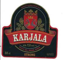 Karjala Strong -  olutetiketti