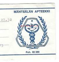 Mäntsälän Apteekki  Mäntsälä -     resepti signatuuri  1973