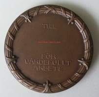 Claes Virgin   / Skandinaviska Kreatursförsäkringsbolaget grundades år 1890  C.C.Sporrongs&amp;Co mitali ,   taidemitali  55 mm