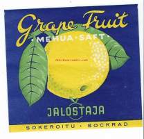 Grape Fruit  mehua  -  tuote-etiketti