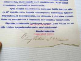 Osakeyhtiö Agros, Helsinki &amp; Pietari 6.3.1909 -asiakirja