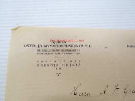 Ajurien osto- ja myyntiosuuskunta R.L., Helsinki 11.5.1923 -asiakirja