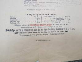 Åbo Teater - Amatörföreställning - tisdagen den 3 November 1903 till förmån för Musikaliska sällskapets kassa &quot;Elfte budet&quot; - Lustspel i tre akter -mainosjuliste