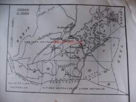 Talouskartta  Inarin hoitoalueesta 1. karttalehti/ 18 Inarin kunnassa kartoittanut ilmakuvien pohjalta 1954 -55 metsänarvostelija Kullervo Kuusela / kartta 73 x100