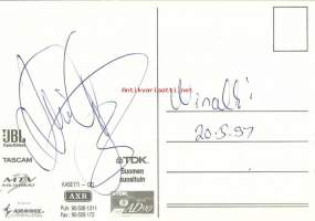 Heidi Kyrö nimikirjoitus  fanikortti signeerauksella 1997