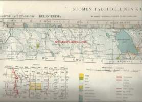 Kelontekemä 7490 / 520    Suomen taloudellinen kartta  1 : 100 000  kartta 1944