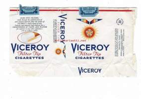 Viceroy   - tupakkaetiketti, avattu tuotepakkaus kääre