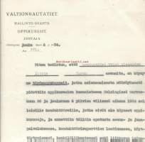 Todistus täydennyskurssin käymisestä - Konduktööri Väinö Äijälä  1934 - todistus