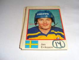 Semic Jääkiekon MM-82 Jan Eriksson (Taustapaperi irronnut)