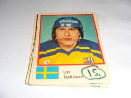 Semic Jääkiekon MM-82 Ulf Isaksson (Taustapaperi irronnut)