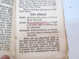 Saarna Jesuksesta Yksinänsä, Toisena Sunnuntaina Loppiaisesta. Maisteri Jaakob Otto Hoofin Saarna-kirjasta. Suomentama, Turussa, 1855. Suomalaisen Bibliaseuran