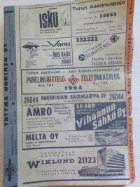 Puhelinluettelo osa TUR-No 10 - 1964 - Turun jakoalue