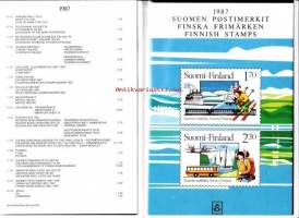 Suomen postimerkit  ** 1987.  Vuosilajitelma.  Postin alkuperäispakkauksessa.  (LAPE yli 25¤).