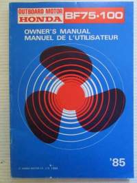 Honda outboard motor 8F75-100 owner&#039;s manual -omistajan käsikirja