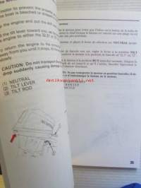 Honda outboard motor 8F75-100 owner&#039;s manual -omistajan käsikirja