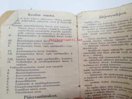 Leena Nissinen - Taideteollisuuskeskuskoulu, tekstiilitaiteen osasto 1939-1944 opintokirja