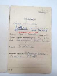 Vieno Annikki Miettinen (os. Sikanen) -Helsingin yliopsto - Historiallis-kielitieteellinen -opintokirja  nr 1249, 6.10.1952