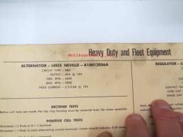 Rambler American 6 cyl. OHV, Custom 1961 Data sheet / Sun Electric Corporation -säätöarvot taulukko
