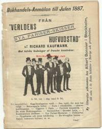 Bokhandels-Anmälan till Julen 1887
