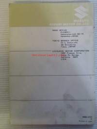 Suzuki DT16 (DT300) Parts Catalogue perämoottori -varaosaluettelo