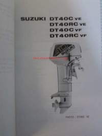 Suzuki DT40C / DT40C ve / DT40RC ve / DT40C vf / DT40RC vf Parts Catalogue perämoottori -varaosaluettelo