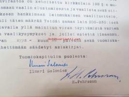 Unto Ilmari Tolvanen - (nimenmuutoksen jälkeen) Tolvas - kansiollinen pappisuraan liittyviä todistuksia, nimityskirjoja, asiakirjoja jne.