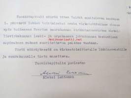 Unto Ilmari Tolvanen - (nimenmuutoksen jälkeen) Tolvas - kansiollinen pappisuraan liittyviä todistuksia, nimityskirjoja, asiakirjoja jne.