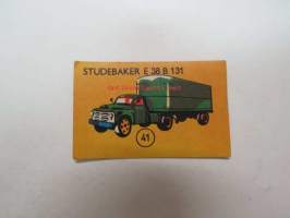 Studebaker E 38 B 131 kuorma-auto / rekkaveturi -keräilykortti nr 41