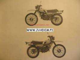 Yamaha model DT125MX&#039;79 model code 2X1 -luettelo