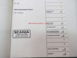 Scania DS 14 Industrimotorer - Industrial engines - Reservdelskatalog - Spare Parts list -varaosaluettelo