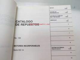 Scania DS 14 Industrimotorer - Industrial engines - Reservdelskatalog - Spare Parts list -varaosaluettelo