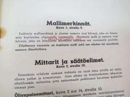 Volvo traktori T 21 käyttäjän käsikirja (Suomennos) -alkuperäisen ruotsinkielisen rinnalla tarkoitettavaksi käytetty, sillä tässä ei ole kuvia eikä kaavioita)