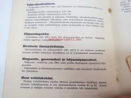 Volvo traktori T 21 käyttäjän käsikirja (Suomennos) -alkuperäisen ruotsinkielisen rinnalla tarkoitettavaksi käytetty, sillä tässä ei ole kuvia eikä kaavioita)