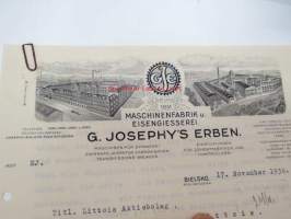 G. Josephy&amp;#180;s Erben, Bielsko, 17.11.1930 -liikekirje / asiakirja