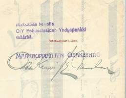 Vekseli Maakauppiaitten Oy Turku PYP 1925