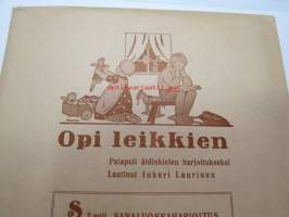 Opi leikkien - Palapeli äidinkielen harjoitukseksi - Laatinut Inkeri Laurinen -S2-peli: Sanaluokkaharjoitus (48 palasta) Kertomus - Koiranpennut - kuvitus Rudolf