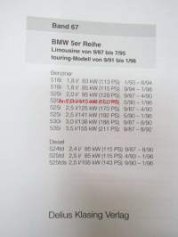 BMW 5er Reihe Limousinen von 9/87 bis 7/95 - touring von 9/91 bis 1/ 86 - So wird&amp;#180;s gemacht - Pflegen, Warten, Reparieren -BMW 500-sarjan hhuolto-ohjekirja,