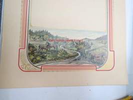 Kunniakirja, maatalous-aihe, käyttämätön, arviolta 1920-lukuinen, painanut Turun Kivipaino