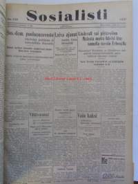 Sosialisti lehden puolivuosikerta 1931 1. heinäkuun-31. joulukuuta