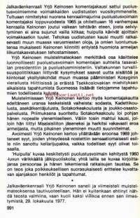 Huipulla - muistelmia puolustusvoimain komentajakaudeltani, 1977. 1. painos