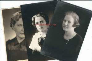1920-luvun naisenergiaa - valokuva 9x13 cm 3 kpl