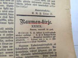 Turun Lehti 7.12.1893 (nr 143) &quot;Tuorstaina Joulukuun 7 pnä.&quot; Sis. mm. Paloviinan hankinta tarjospyyntö, Jokioisilla &quot;Wiimis lauwantai-iltana oli kowa lumipyry