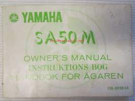 Yamaha SA50M Owner&amp;#180;s manual vm. 1982 -käyttöohjekirja