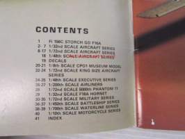 Hasegawa catalogue 1981 - Kit guide -pienoismallikuvasto